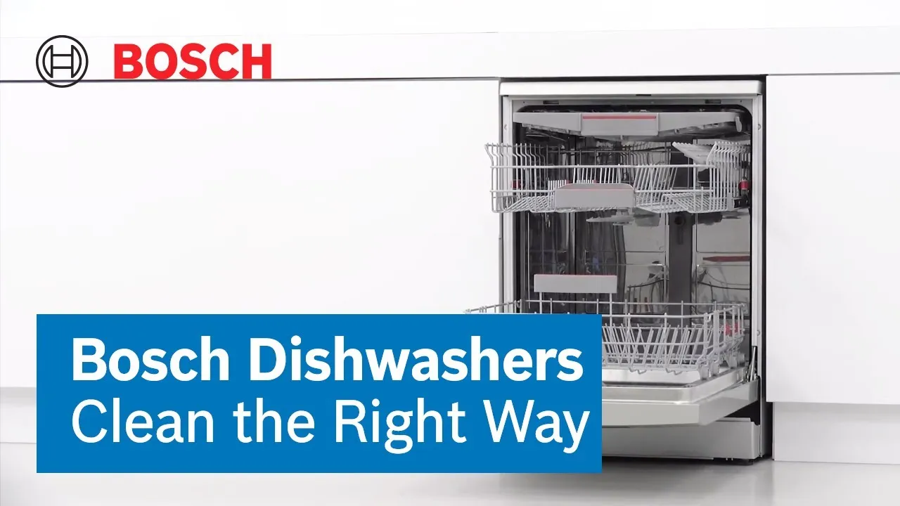 Open dishwasher in a kitchen.