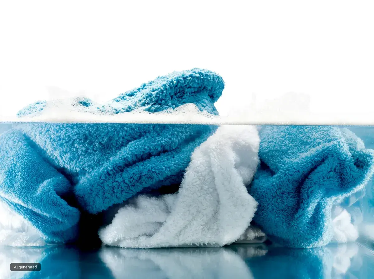 towels soaking in water