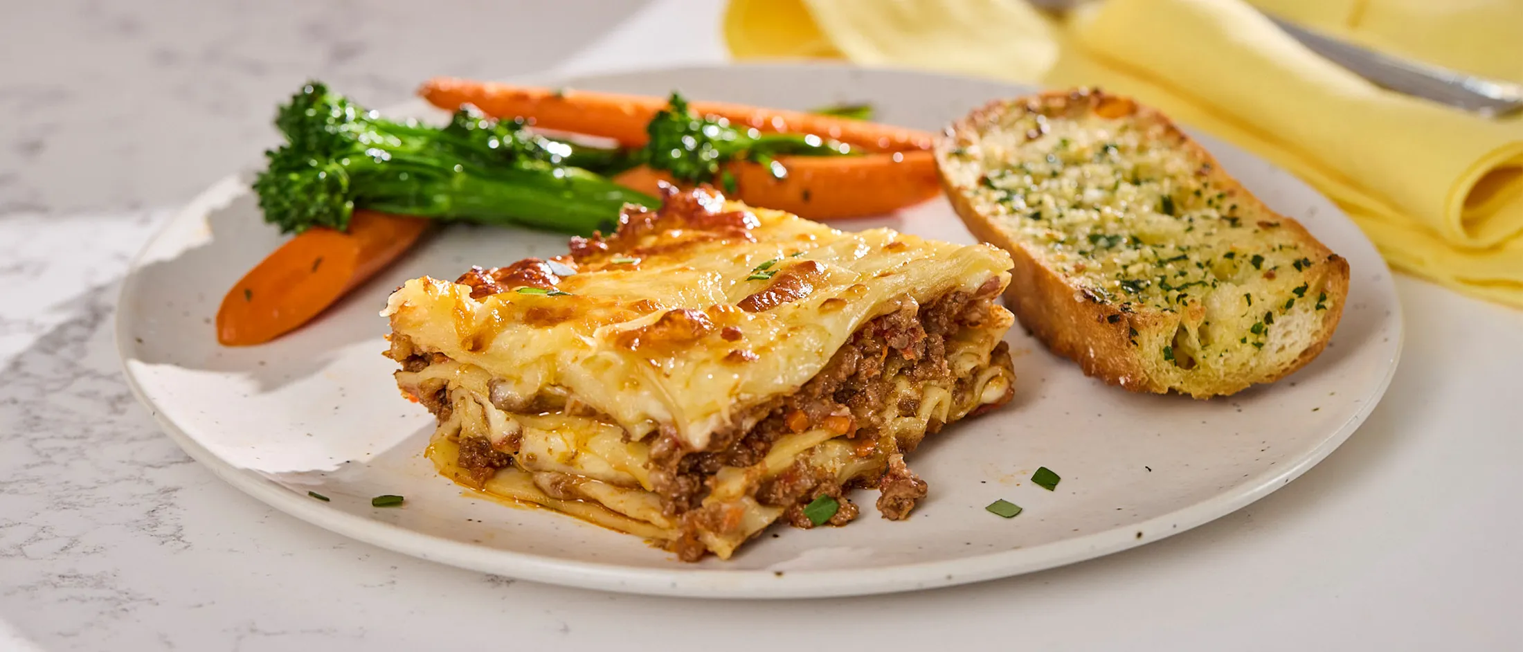 Beef Lasagna on a plate