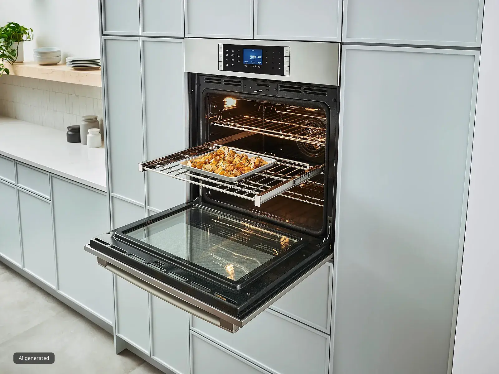 baked potatoes in the oven