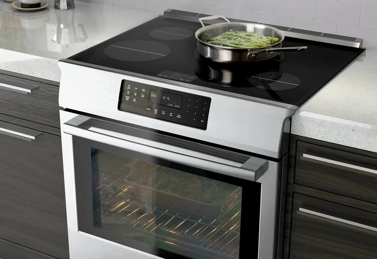 cooking baking ranges with asparagus cooking