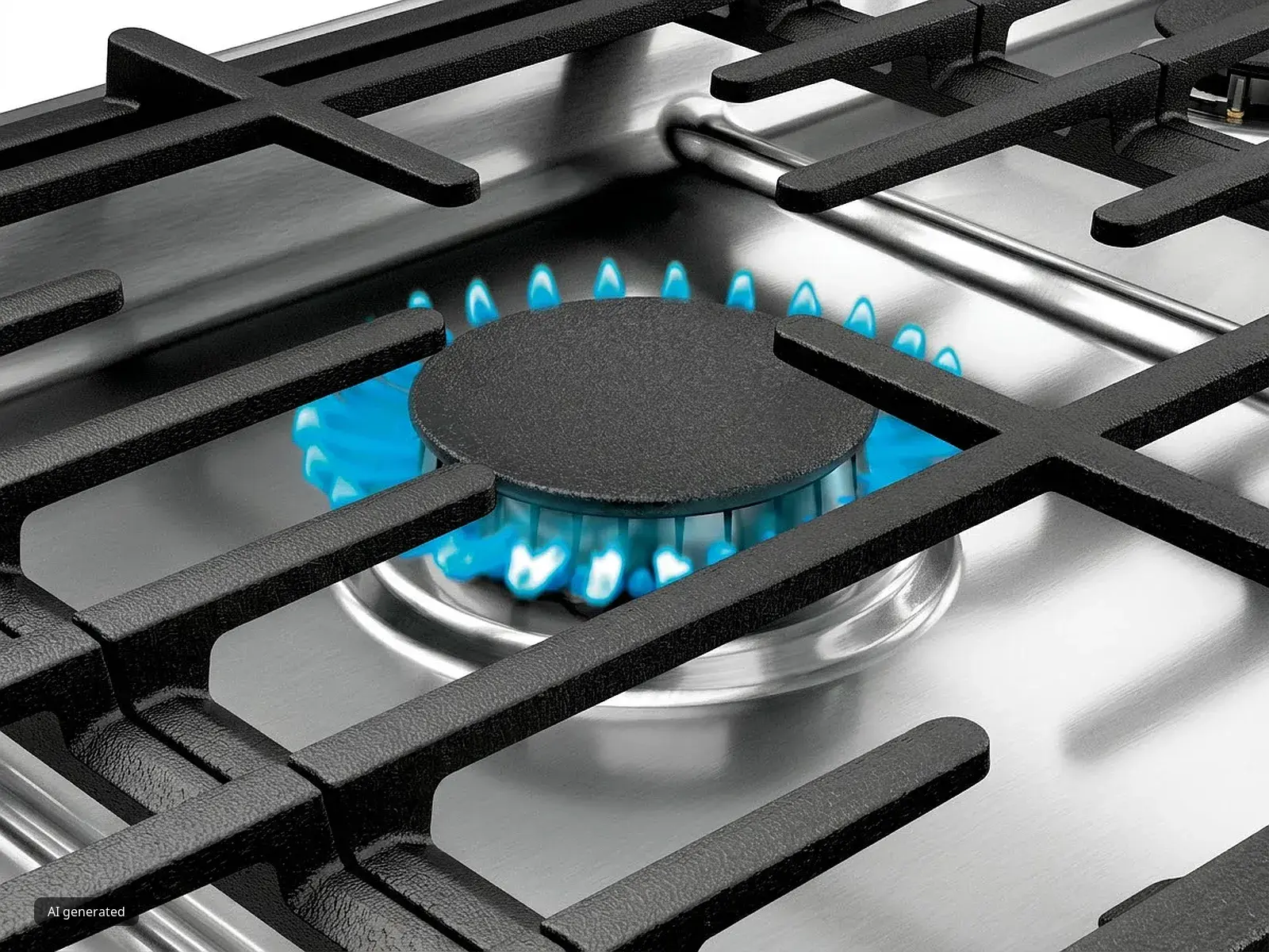 close up burner stainless steel