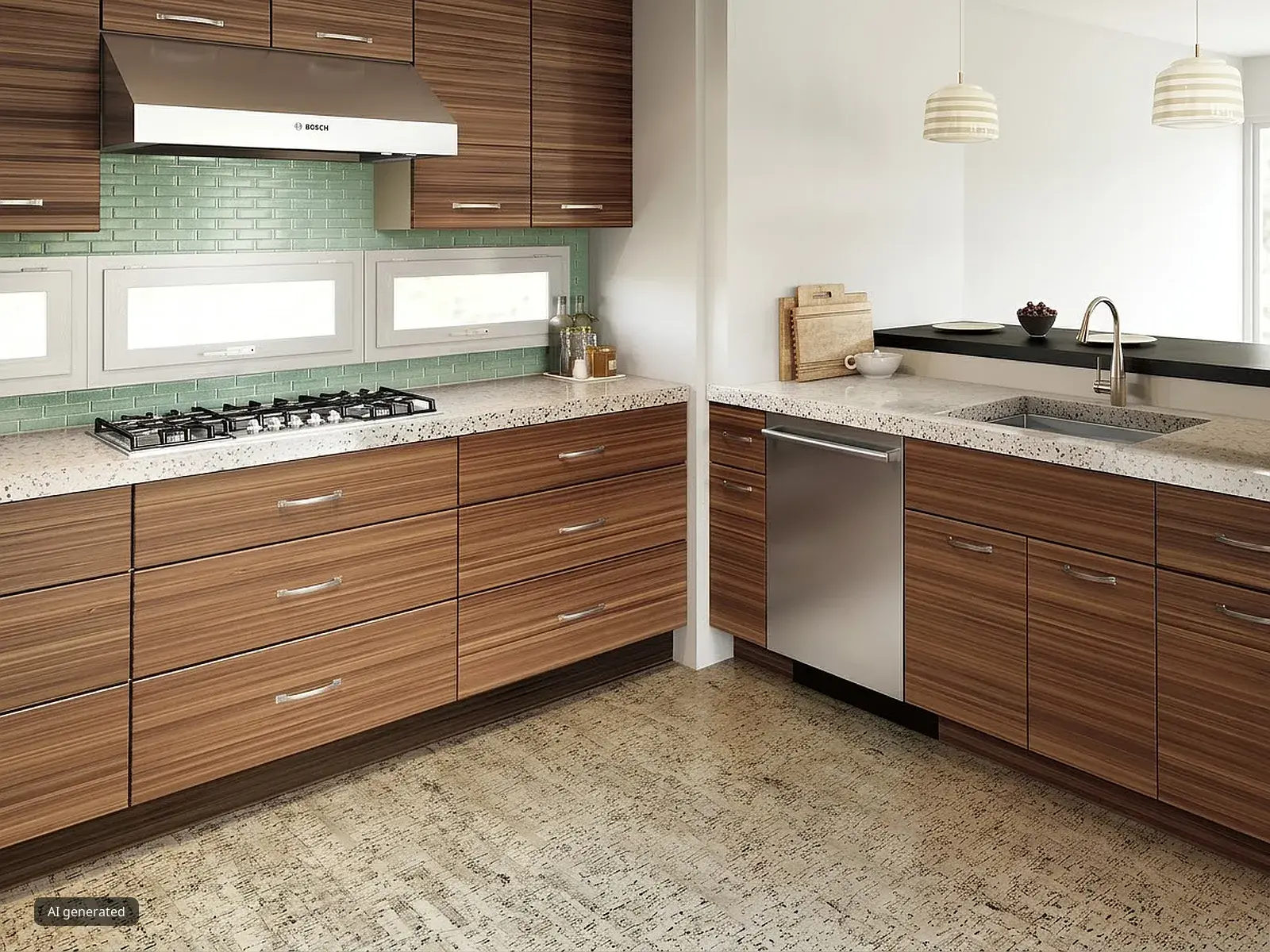 stainless steel cooktop inside kitchen