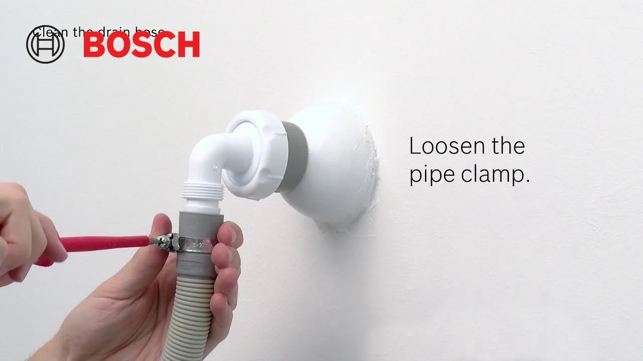Loosening pipe clamp.