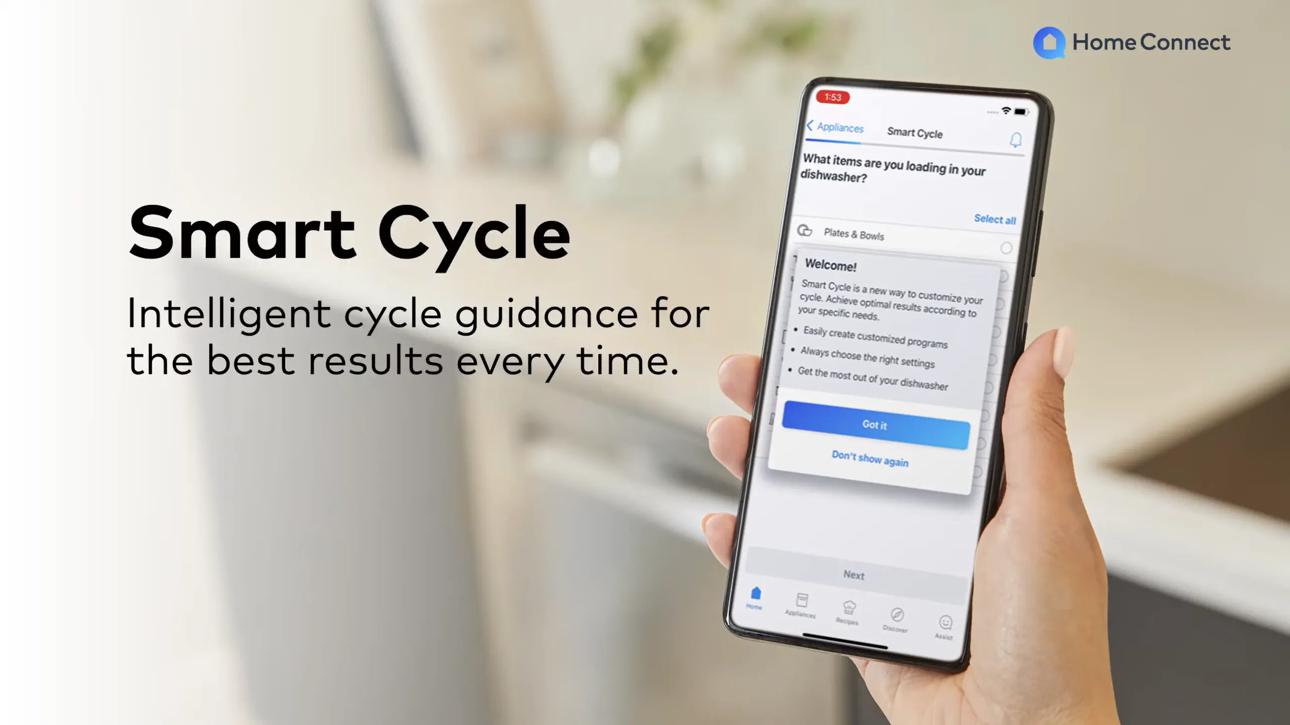 smart cycle shown on smart phone