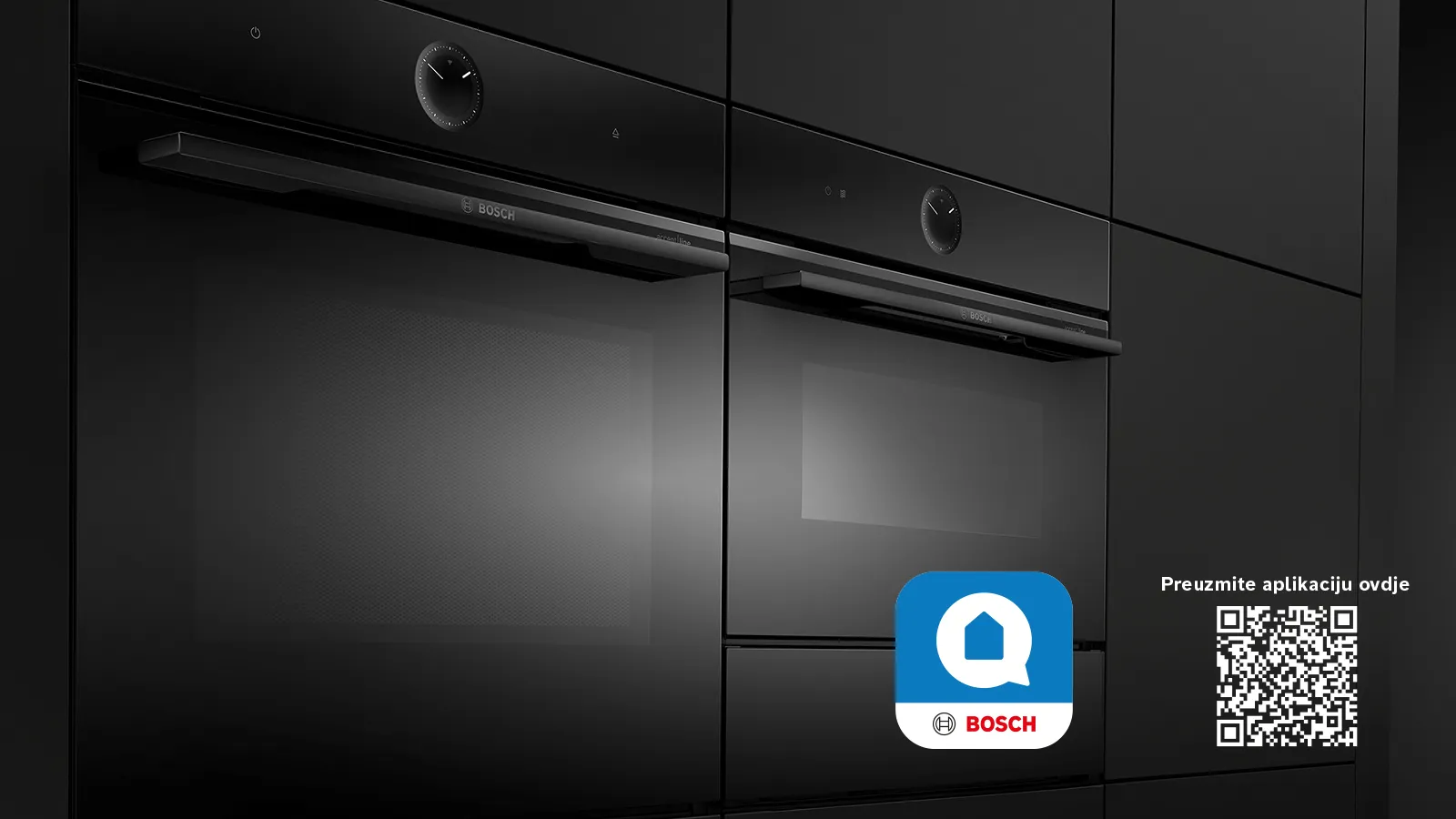 Accent line kuhinja s bosch home connect logom i QR kodom