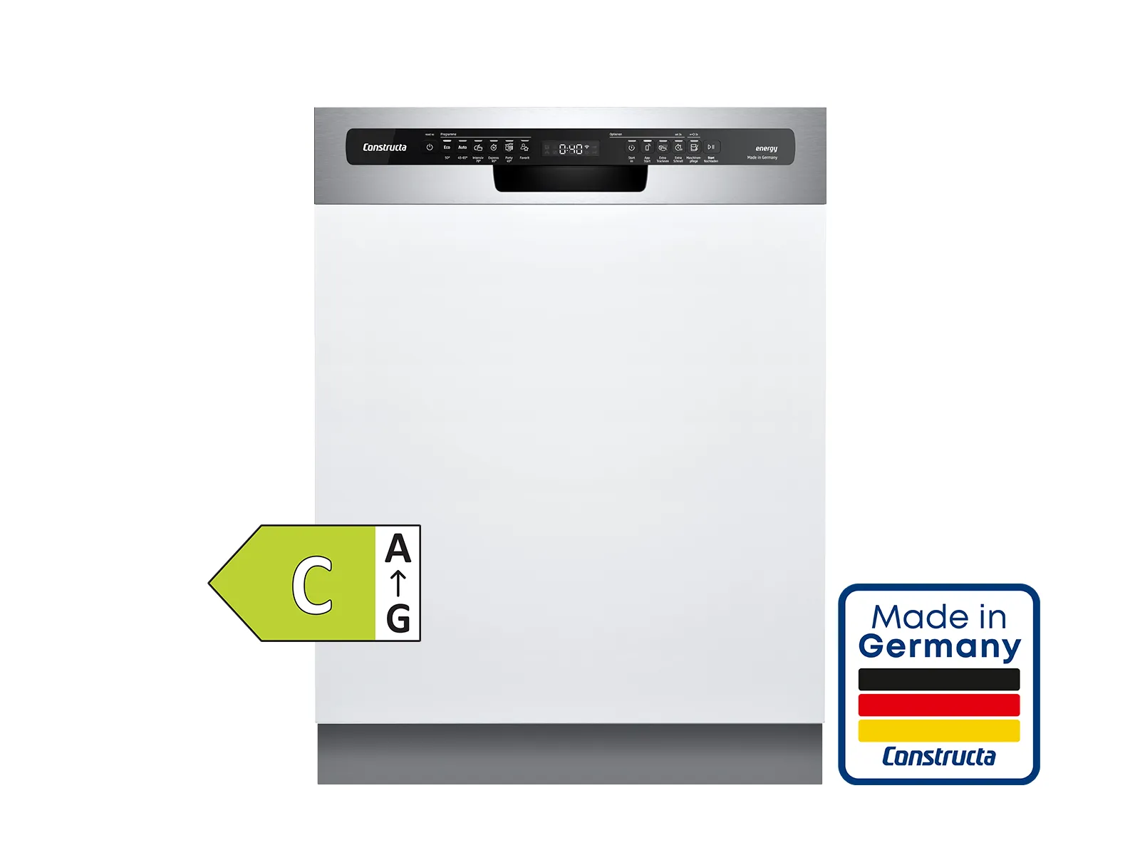 Teilintegrierter Geschirrspüler CG6IS01HBD mit EEK C und Made in Germany Logo