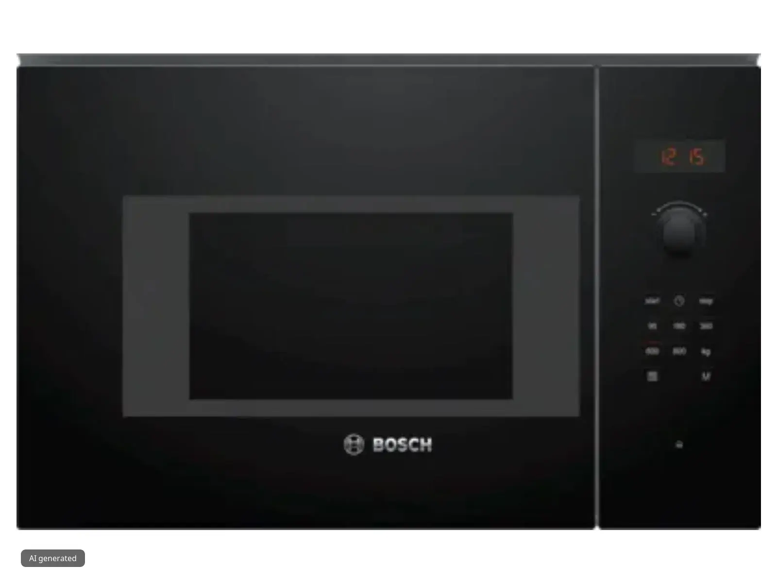 Bosch built-in microwave oven with digital display and control panel.