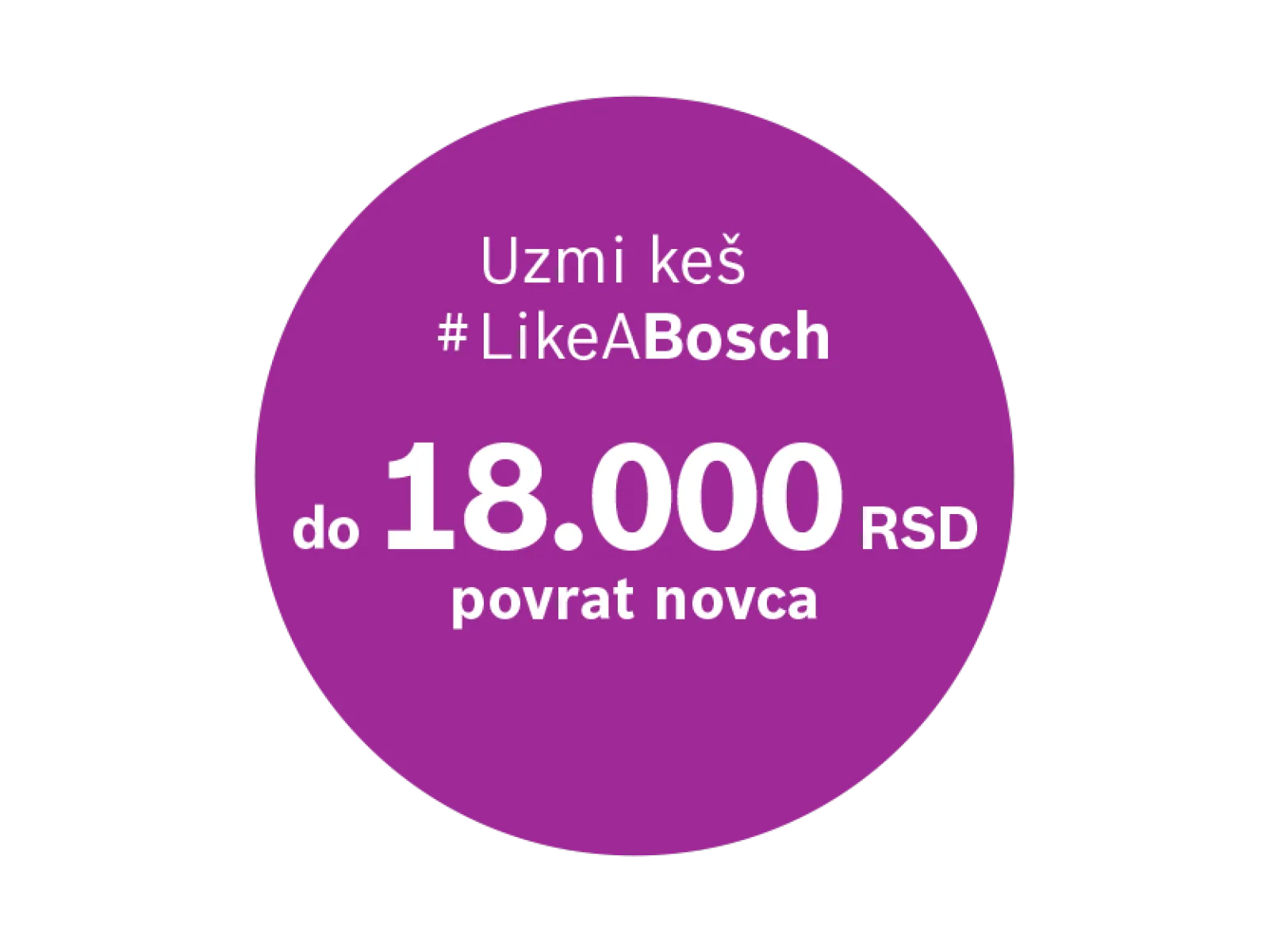 stiker za cashback i natpis koliko traje akcija u Srbiji 