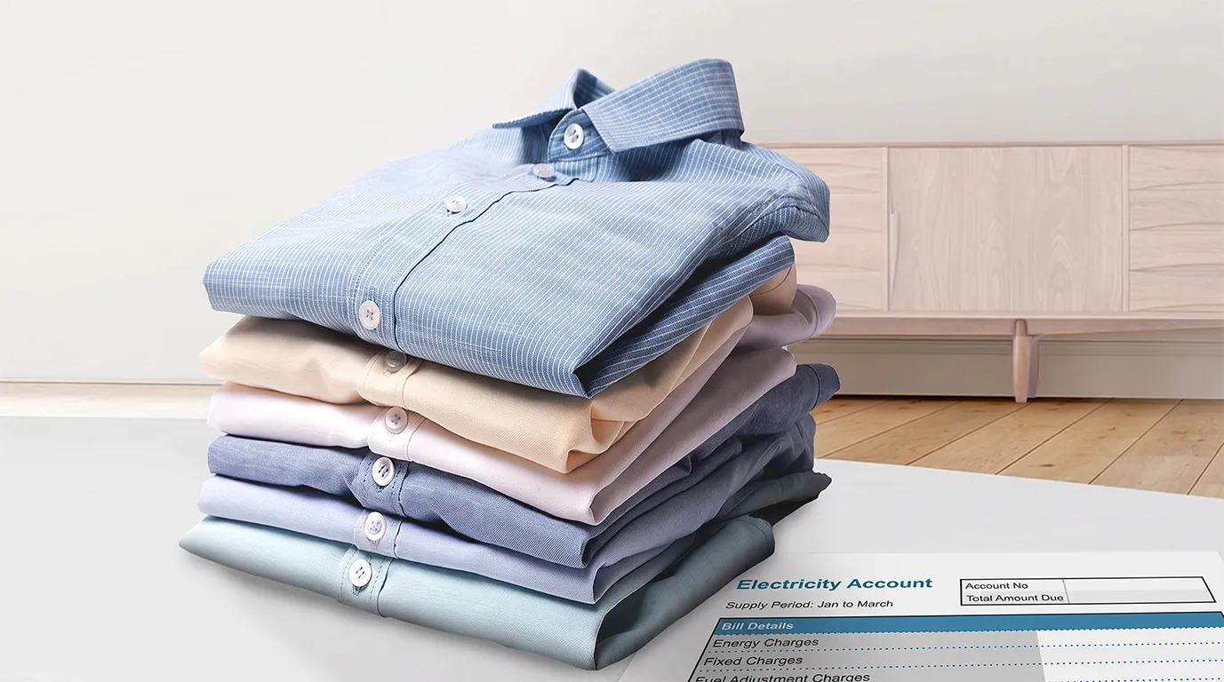 Shirts piled up