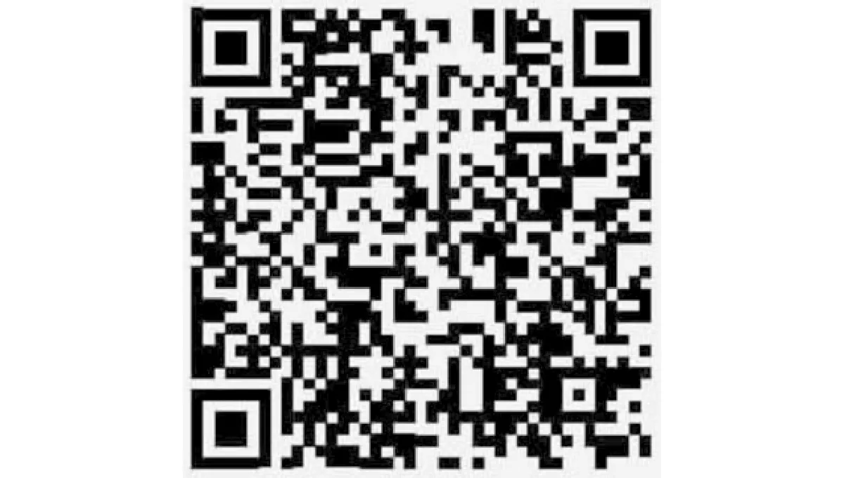 QR code with black and white square patterns on a white background for scanning with a mobile device.