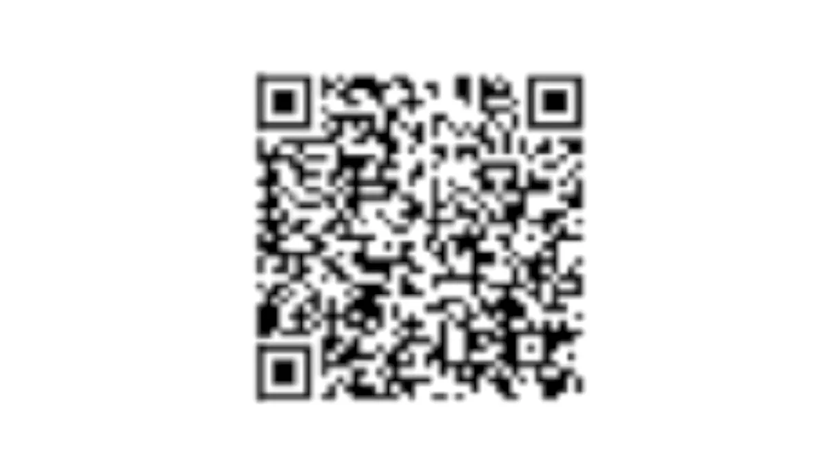 Code QR aux motifs carrés noirs et blancs sur fond blanc, à scanner avec un appareil mobile.