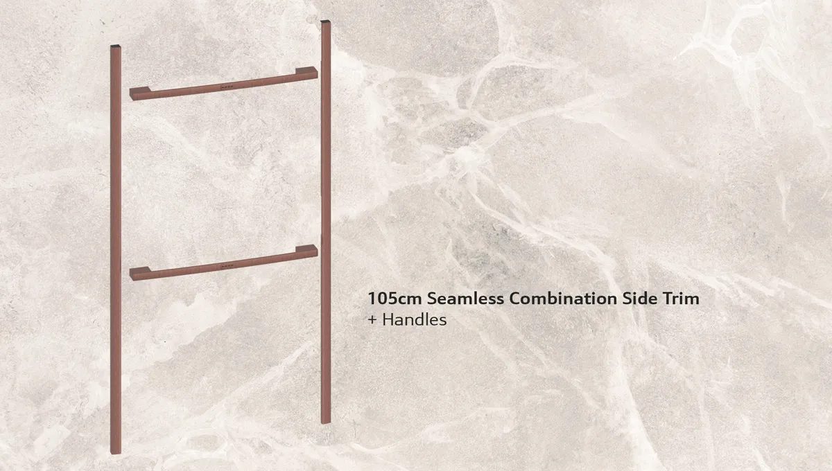Seamless Combination side strips and handles shown without appliances