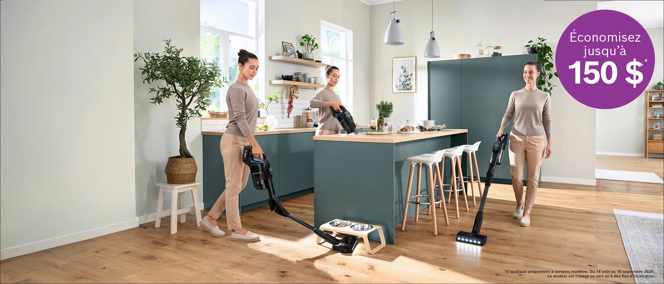 Aspirateurs Bosch dotés de la technologie MicroCleanMC.
