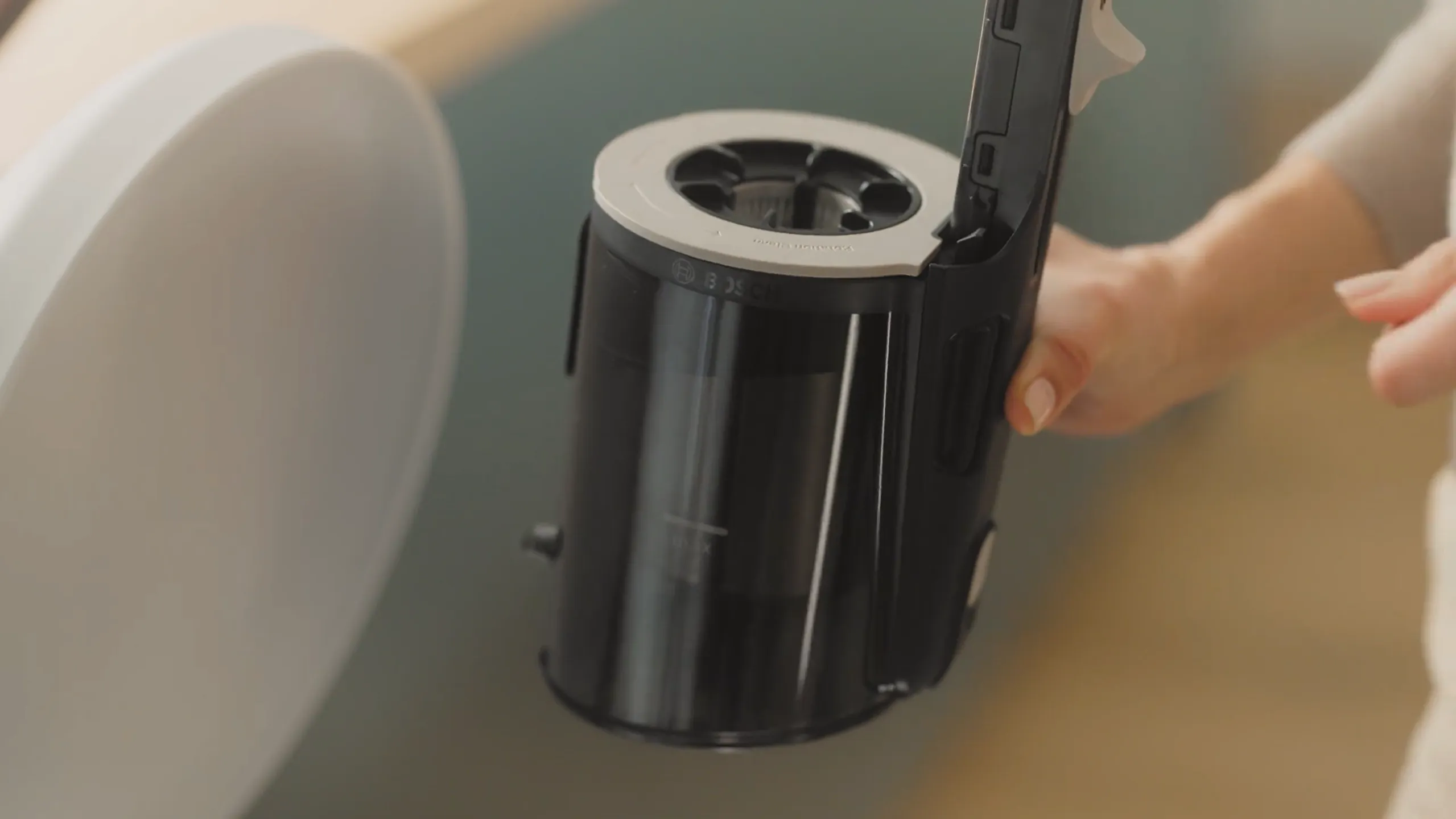 Close up of Bosch vacuum filter