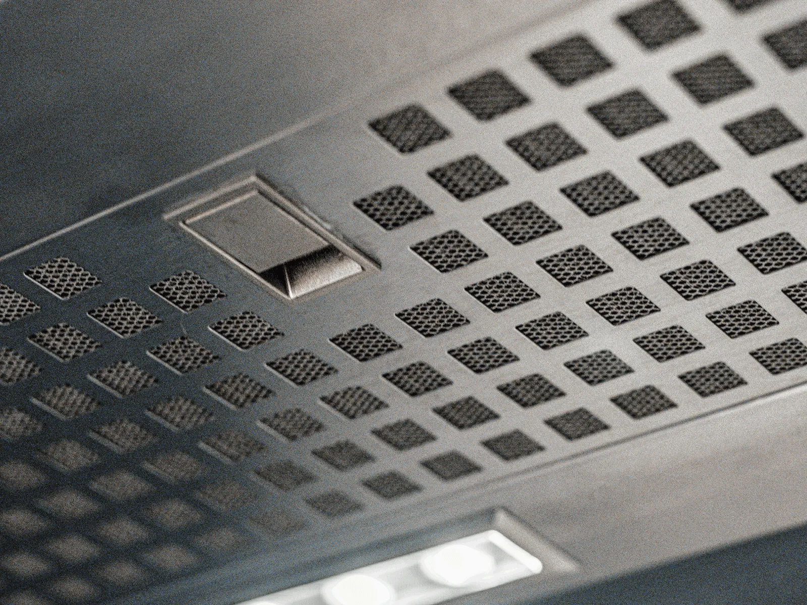 Close up of the grease filter of Thermador Drawer Slide out hoods
