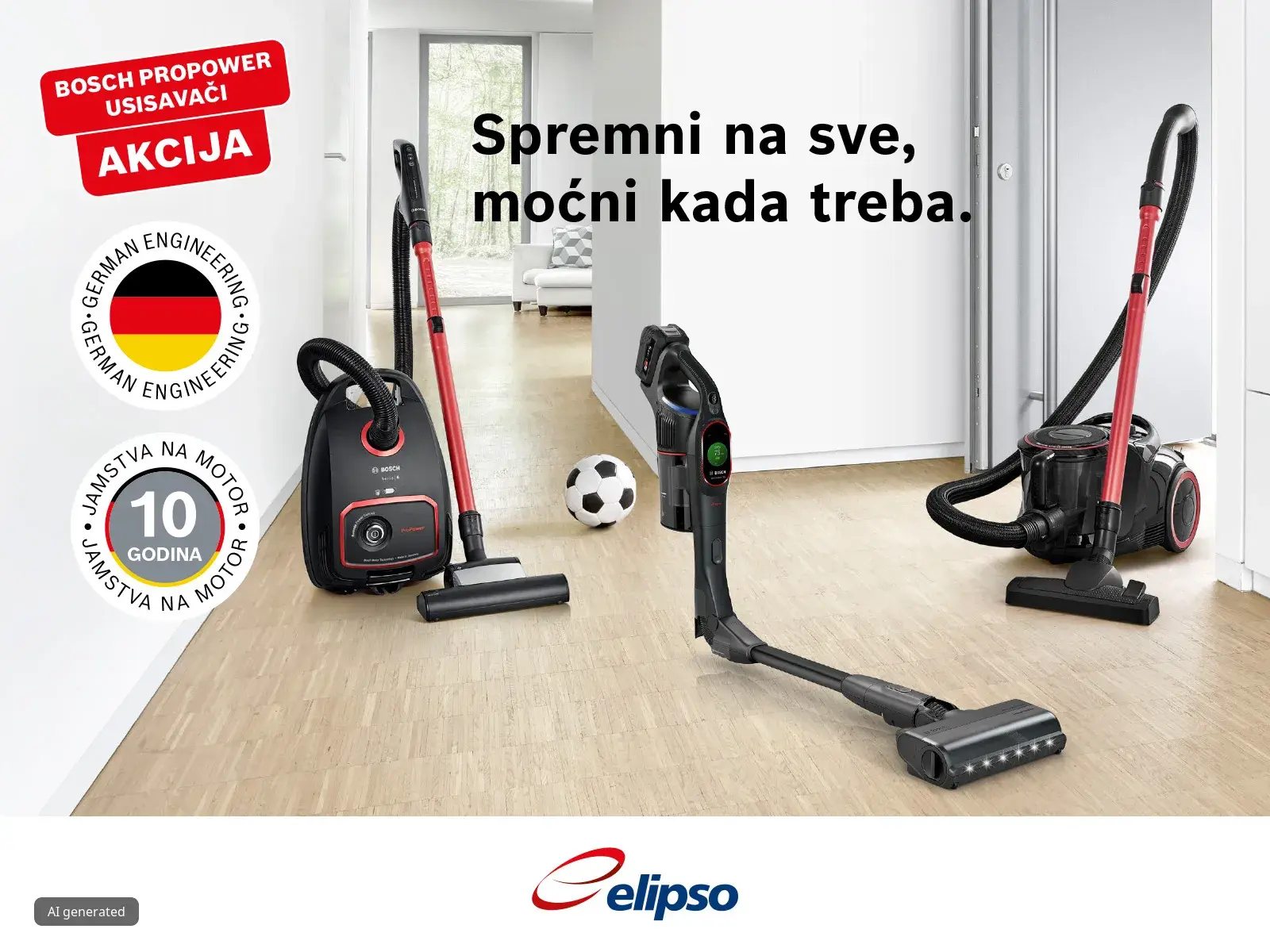 Set Bosch ProPower usisavača u kući
