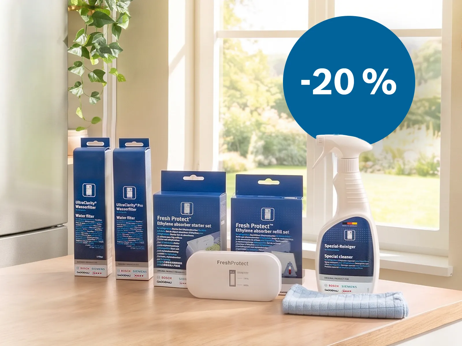 20% su accessori e prodotti per la pulizia.
