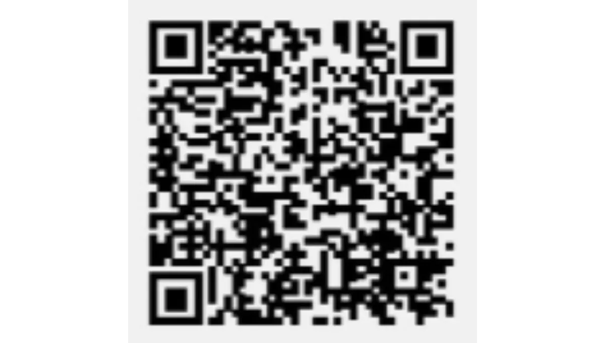 QR-Code mit schwarz-weißen quadratischen Mustern auf weißem Hintergrund zum Scannen mit einem Mobilgerät.