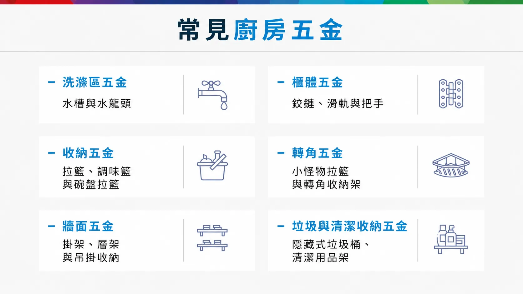 常見廚房五金