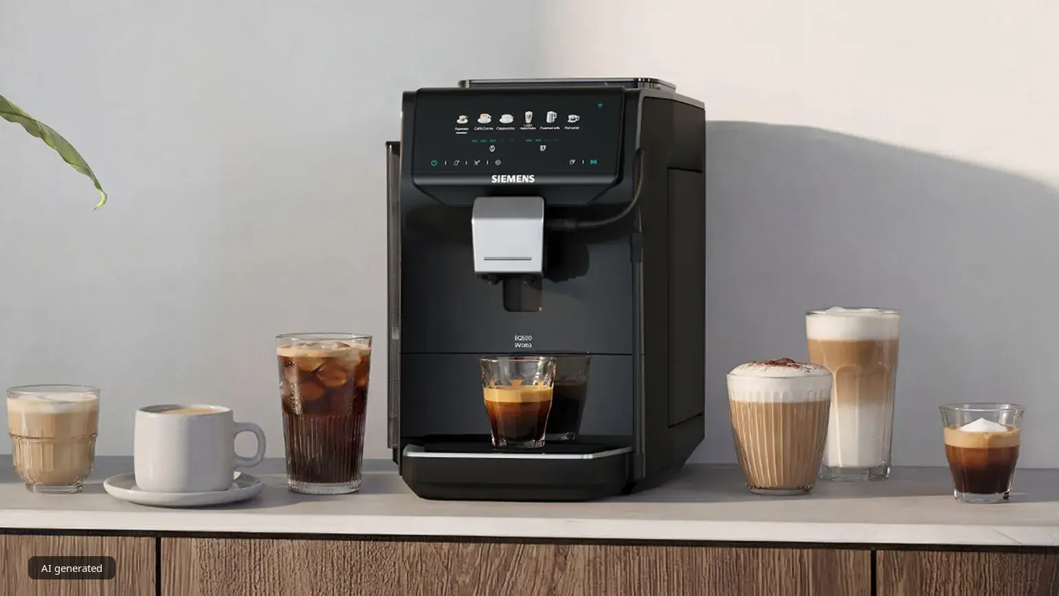 Siemens Kaffeevollautomaten EQ500 iAroma auf Küchenzeile