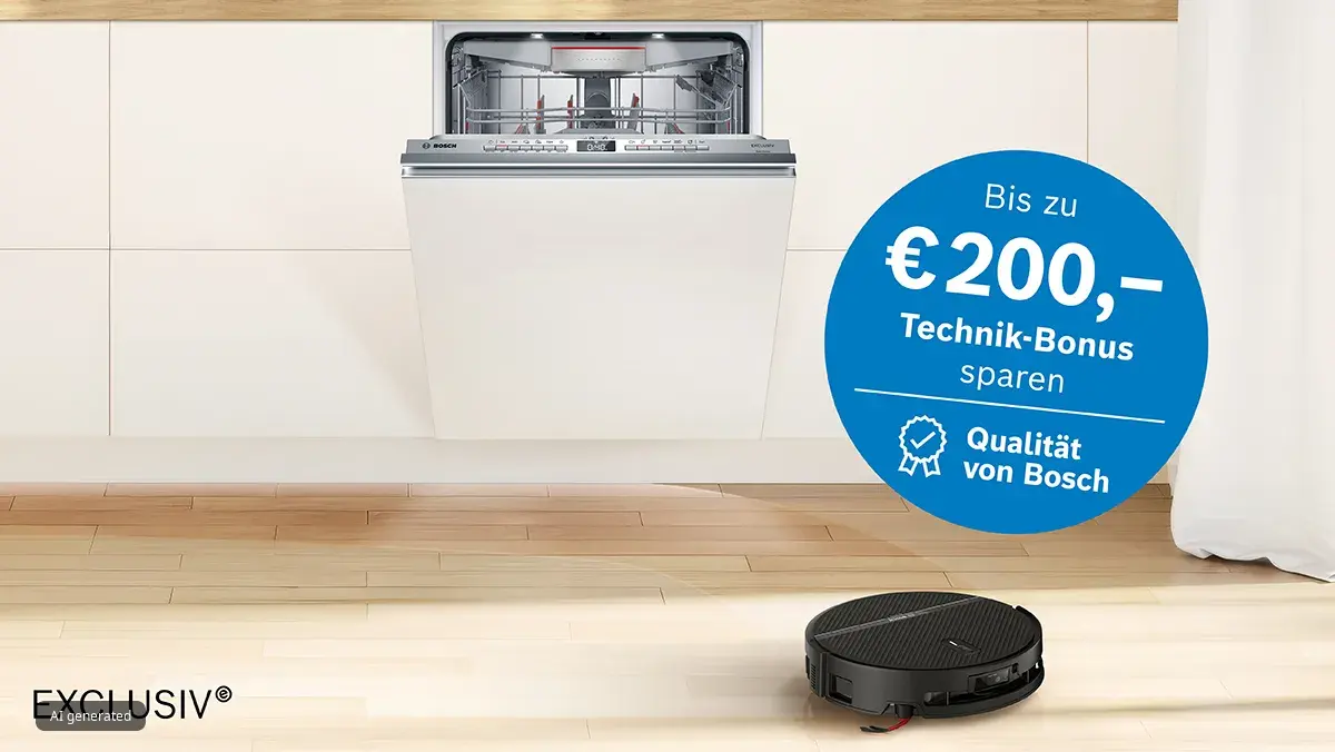 Waschturm mit Bonusaktion: Bis zu 200 € Technik-Bonus sichern.
