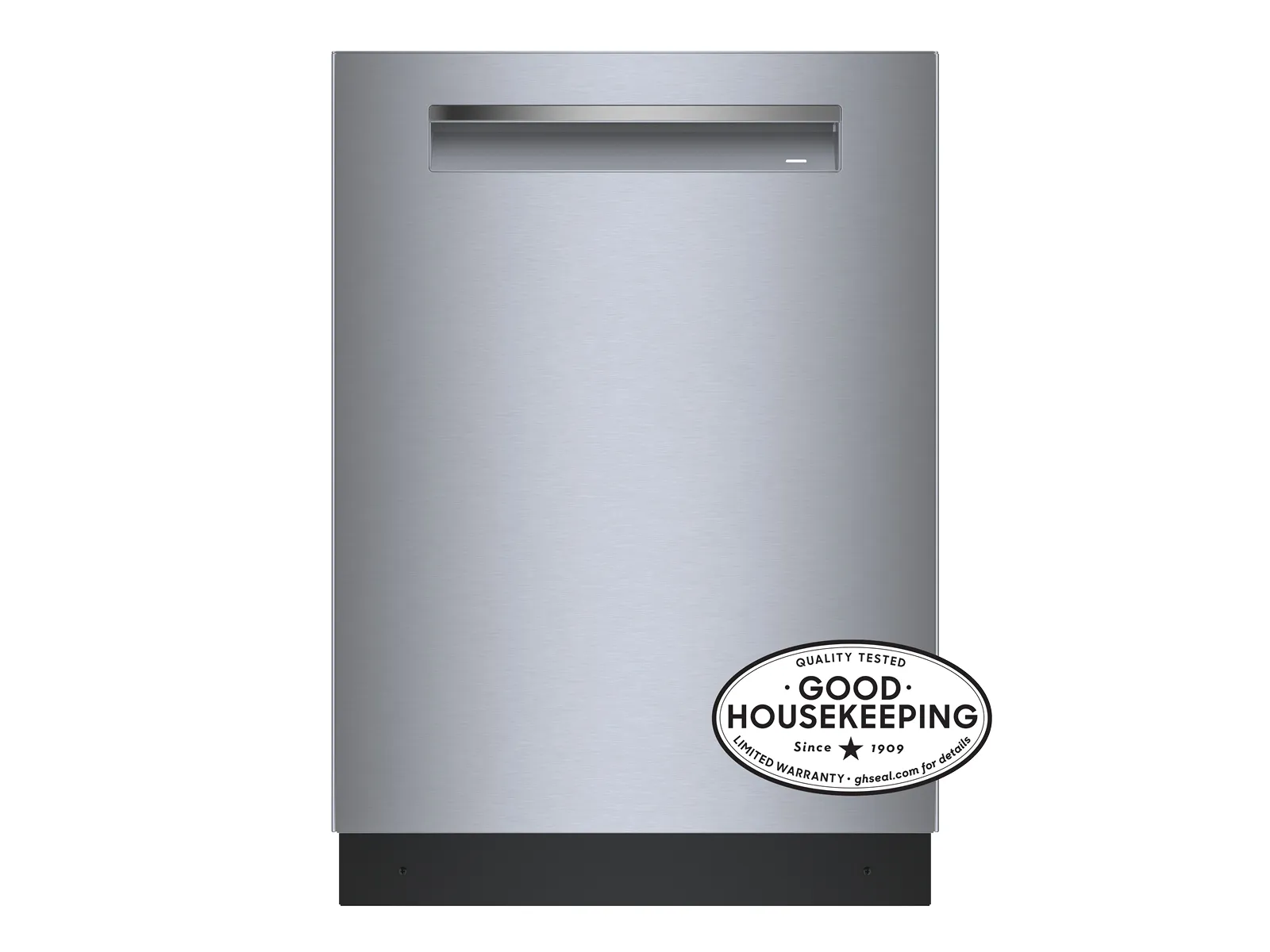 Bosch Stainless steel dishwasher with a Good Housekeeping seal at the bottom right corner.