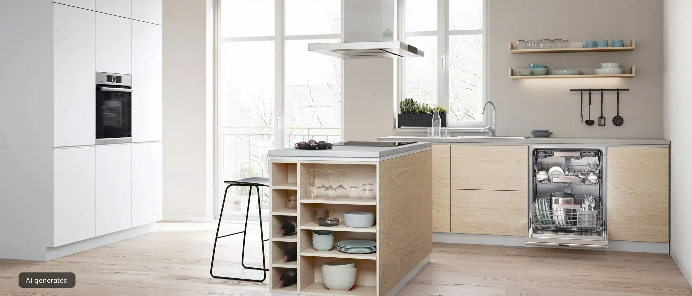 Bosch kitchen with built in appliances