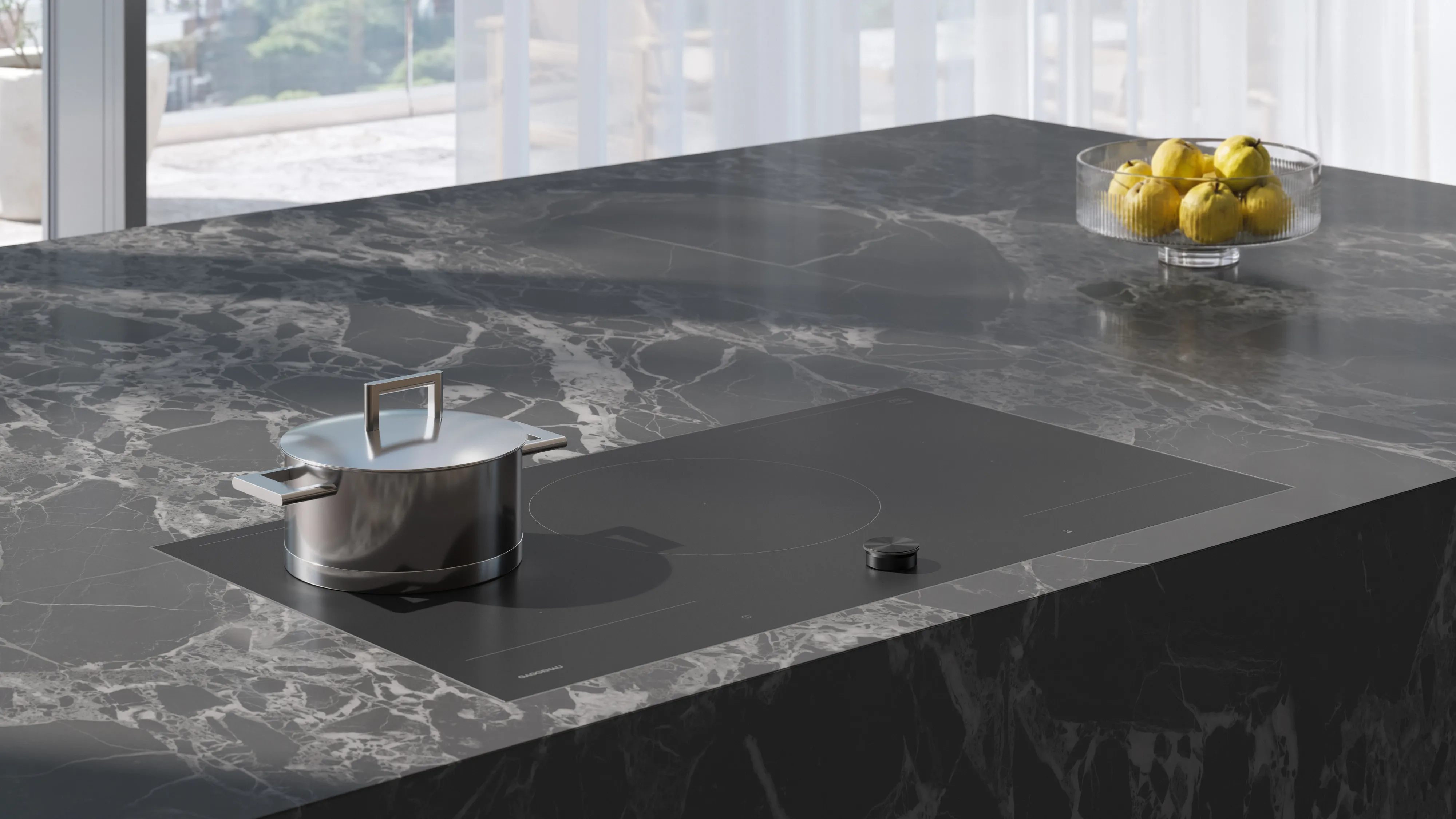 Gaggenau 200 series flex induction cooktop with optional griddle plate accessory