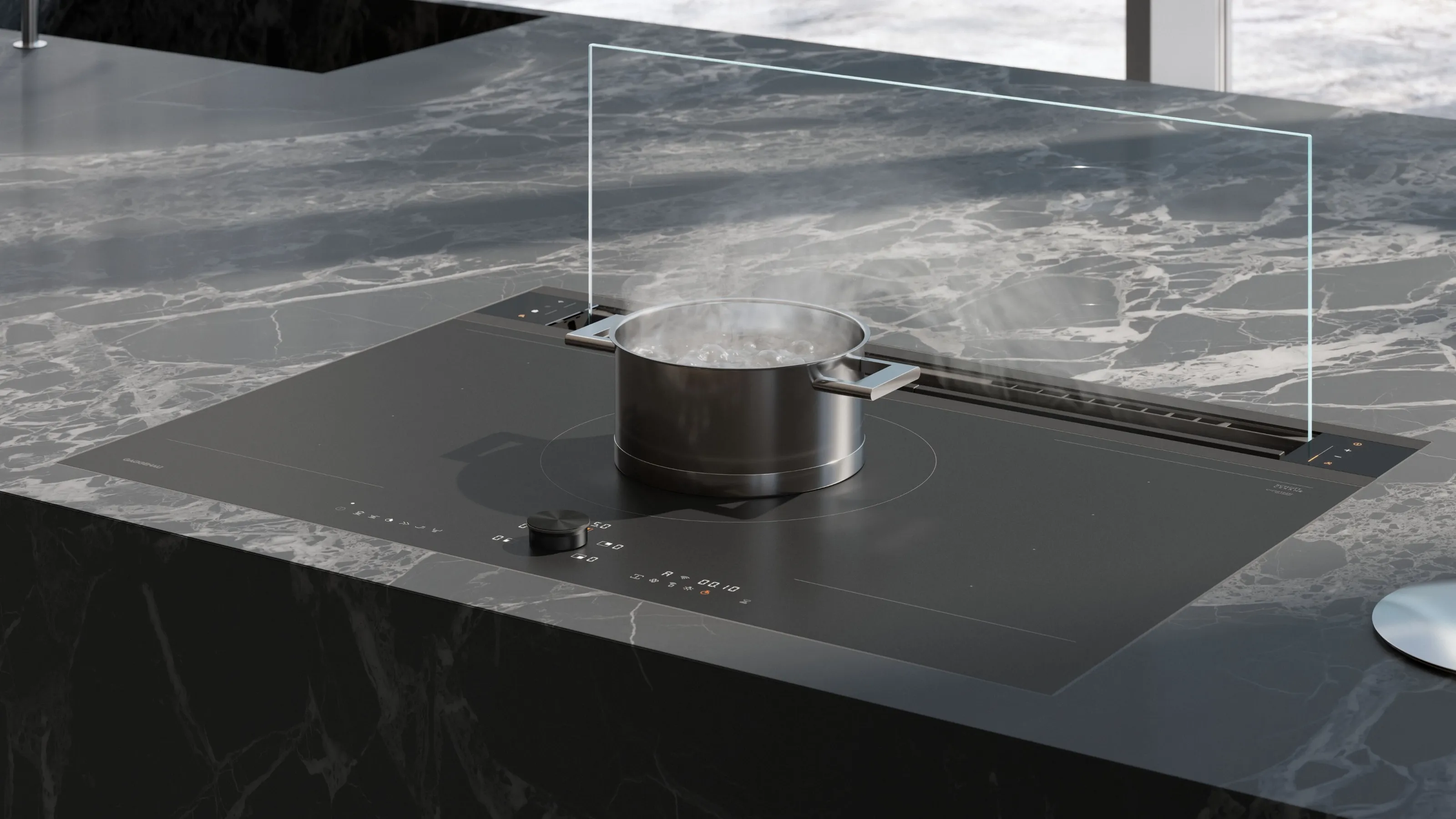 Gaggenau table ventilation 200 series in a modern kitchen