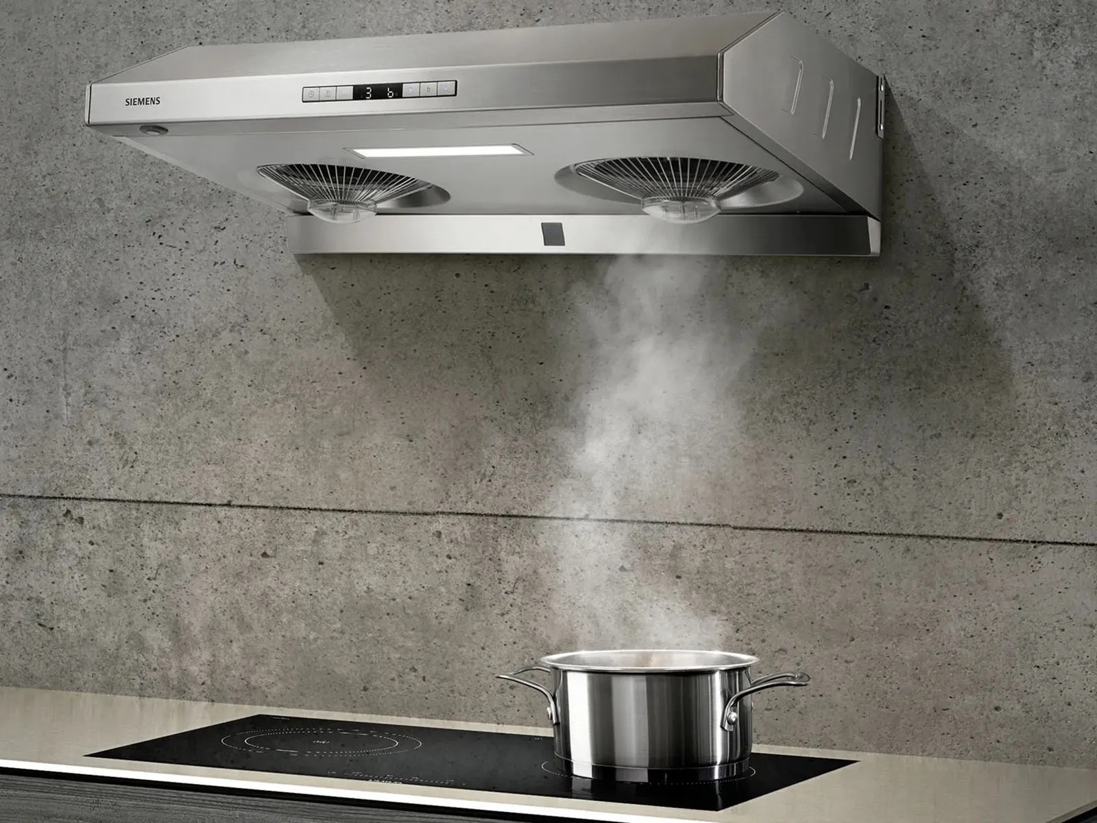 Siemens iQ100 built-under cooker hood Stainless steel LU83S750HK