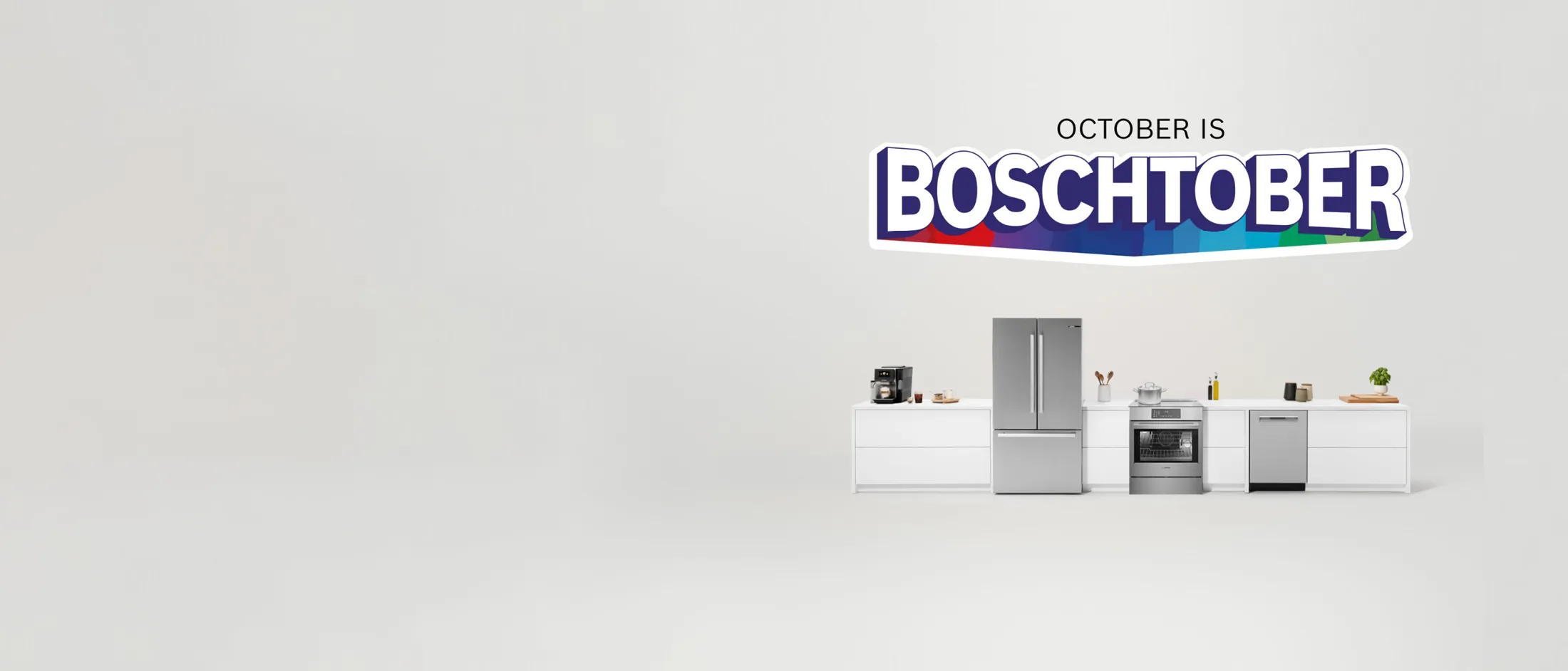 Boschtober Promo with multiple Bosch stainless steel appliances 