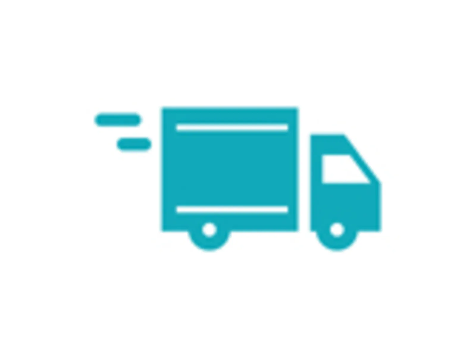 Teal levering vrachtwagen pictogram vertegenwoordigen vervoer en logistieke diensten.