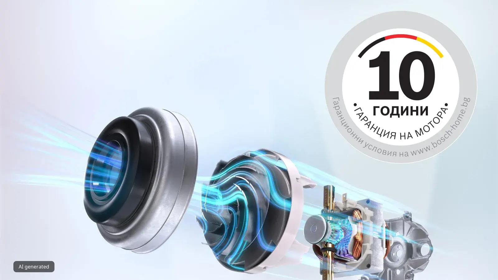 10 години гаранция за мотора на прахосмукачки Bosch