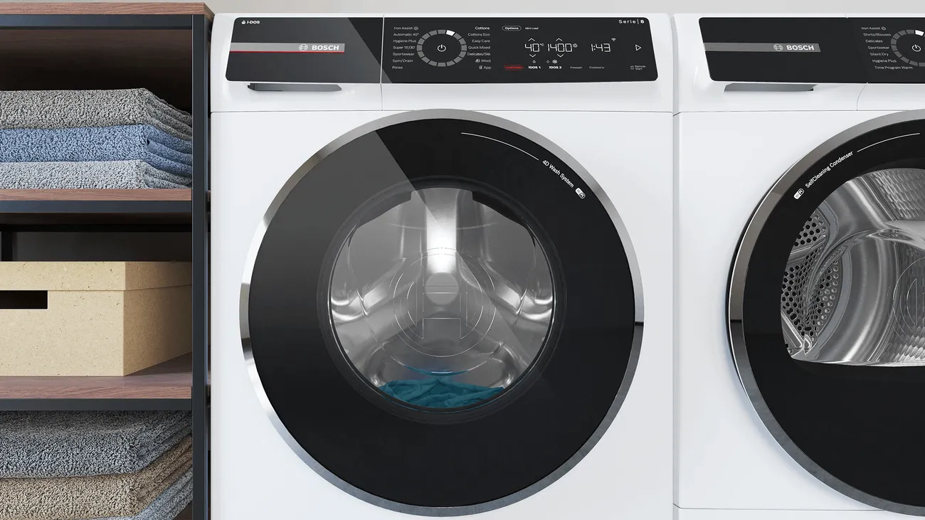 Cropped view of washing machine