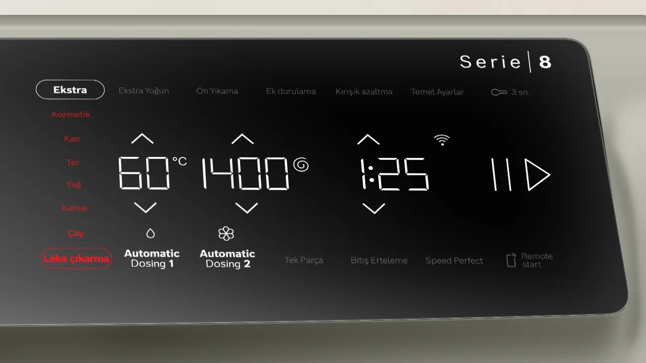 Bosch Reload quickstop on Washing machine interface