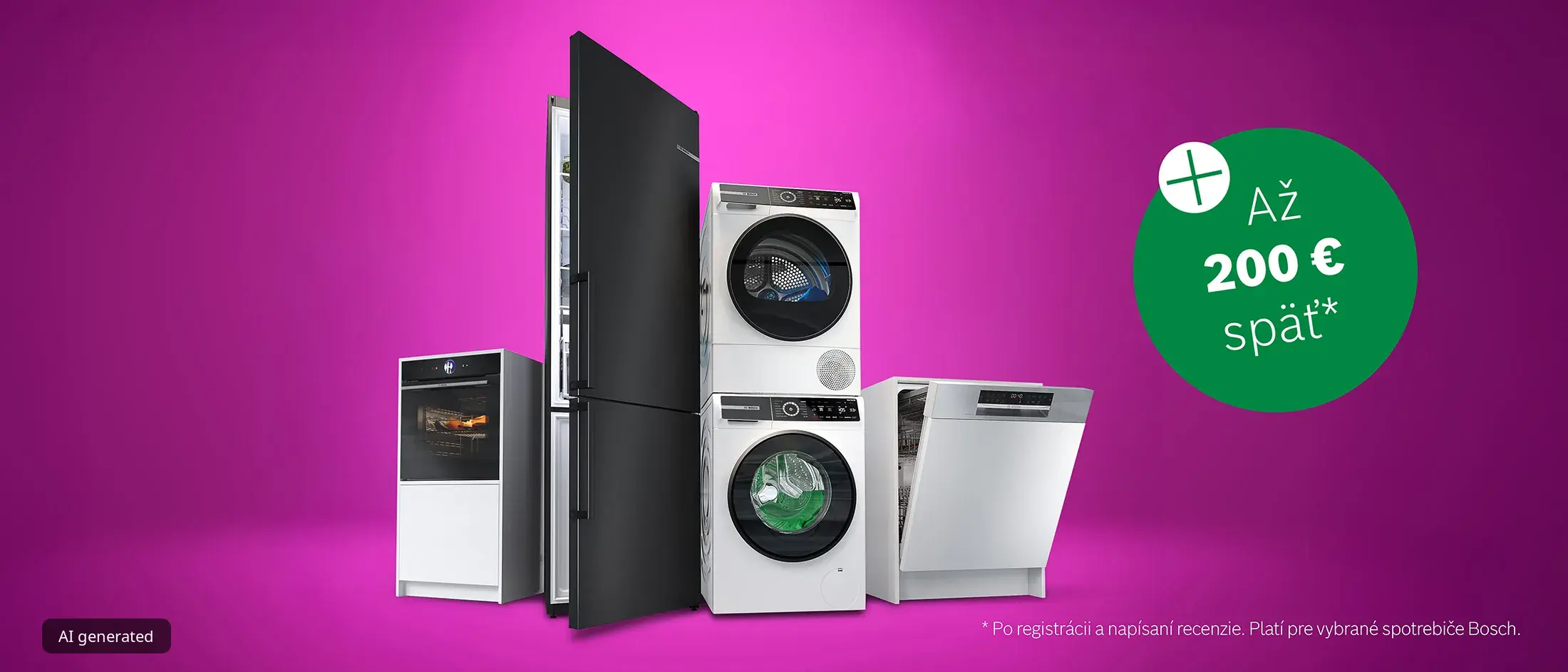 Cashback na spotrebiče Bosch.