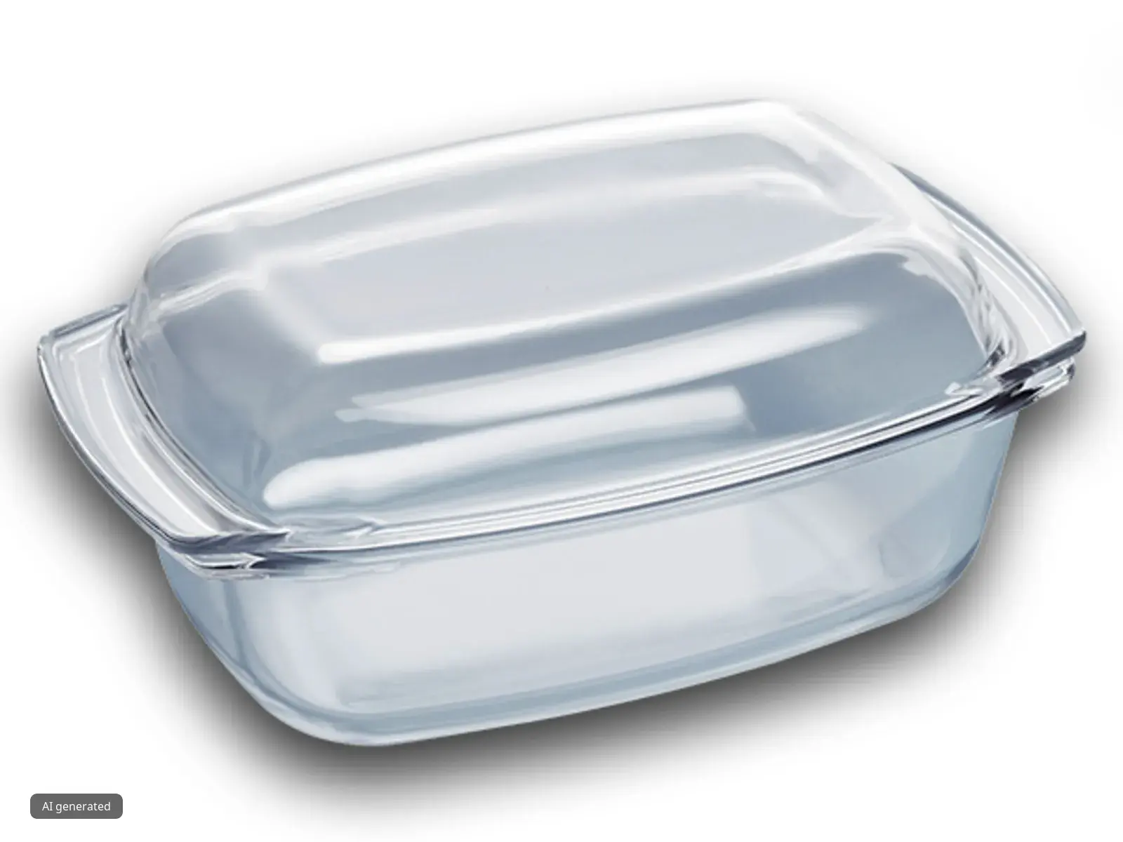 Plat de cuisson en verre avec couvercle transparent, adapté pour la cuisson et le stockage des aliments.
