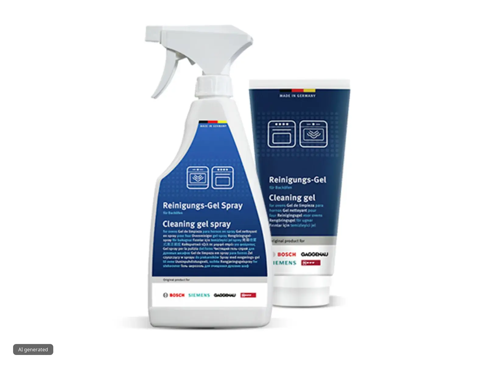 Pulvérisateur de gel et tube pour appareils ménagers, fabriqués par Bosch, Siemens et Gaggenau.