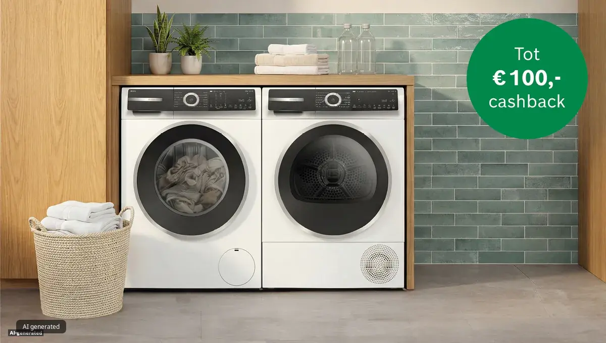 Casbackactie wassen en drogen Bosch
