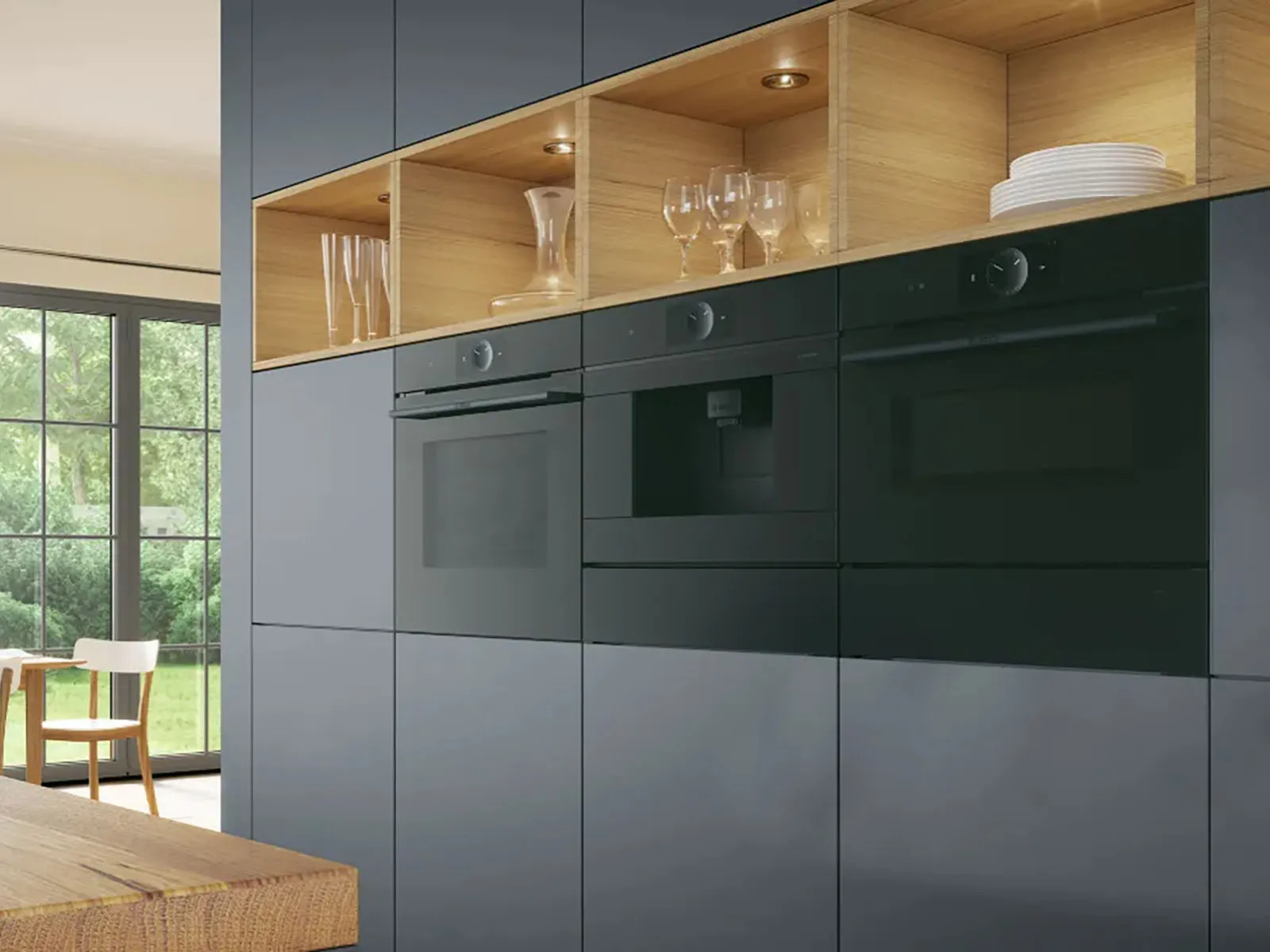 The stunning design of the new Bosch Series 8 built-in accent line oven range.
