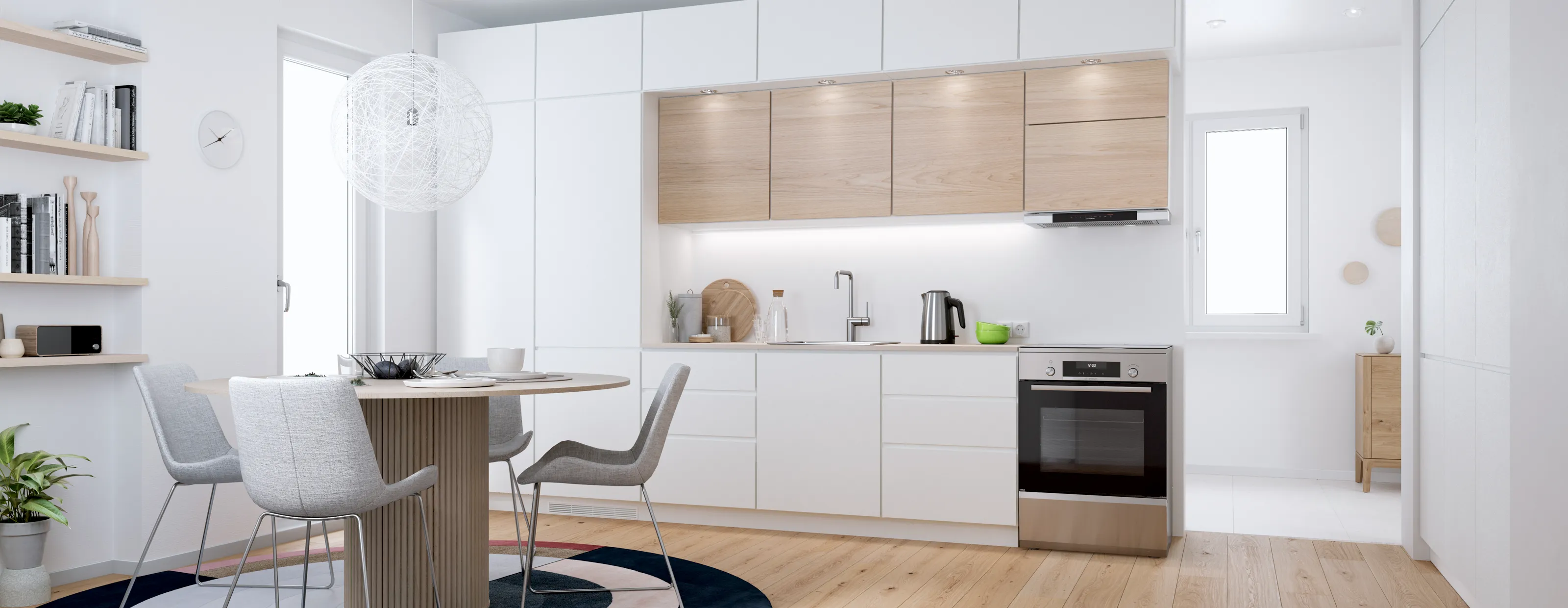 Free-standing cookers from Bosch let you plan your kitchen the way you want.