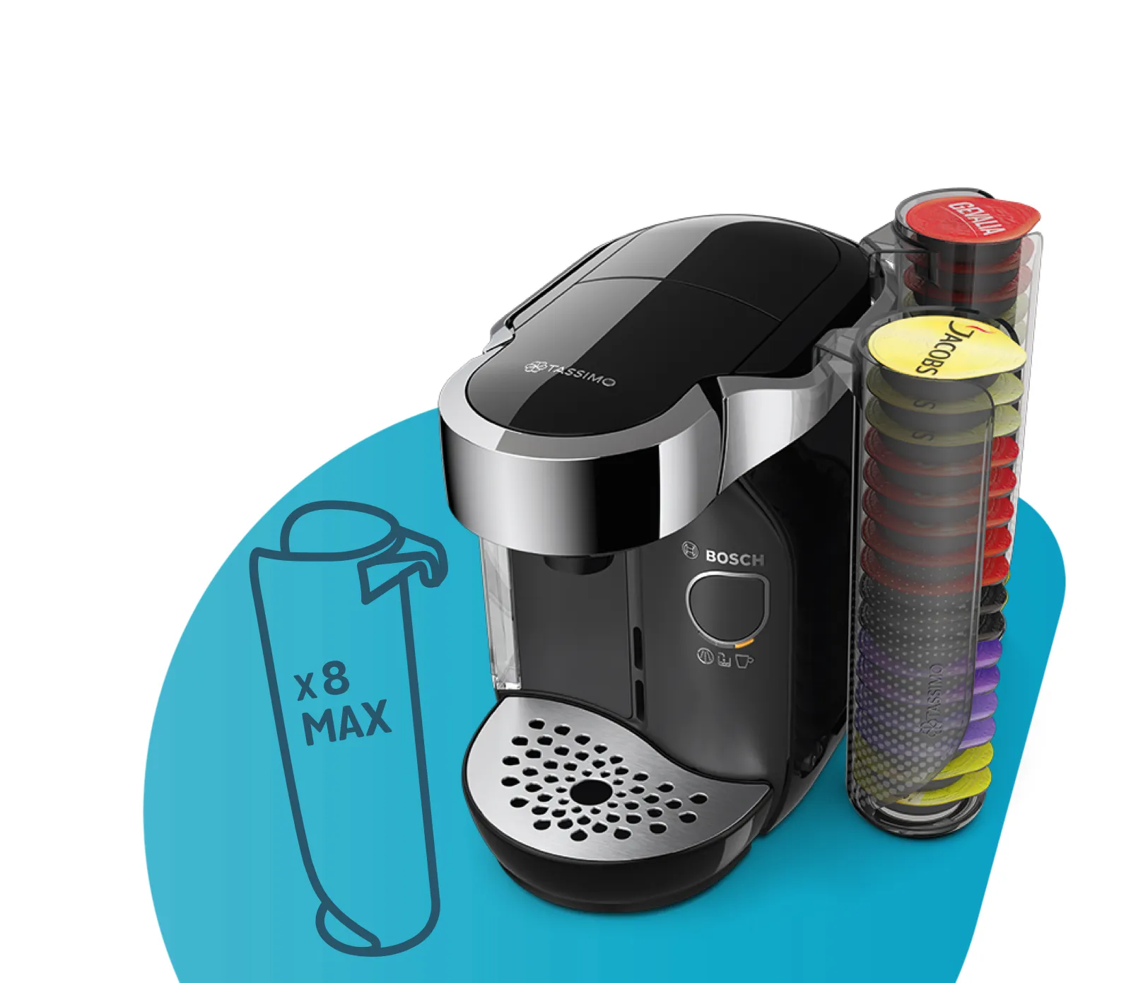 TASSIMO CADDY: Delicious options, perfectly organised.