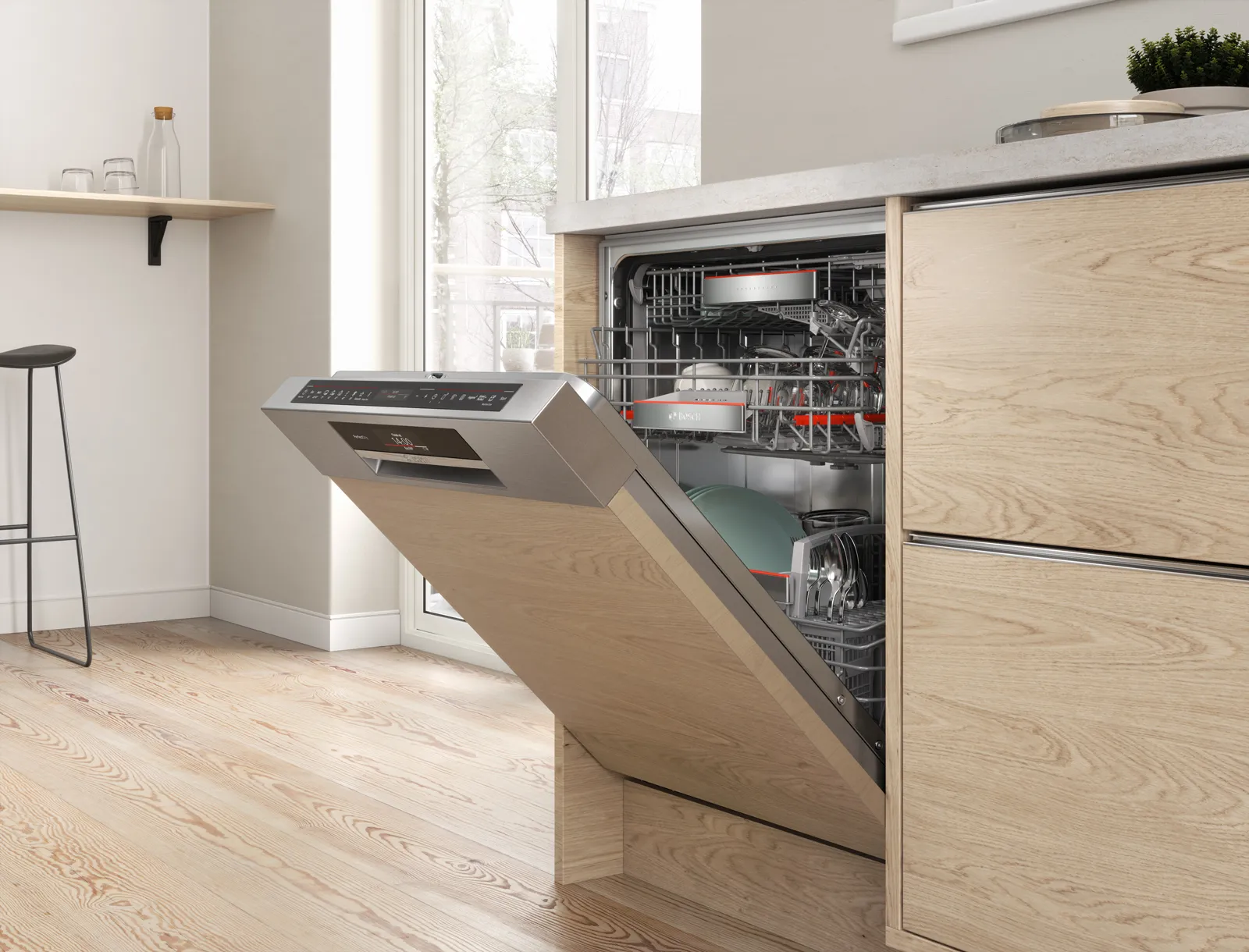 Built-in dishwashers from Bosch: fit perfectly, clean brilliantly.