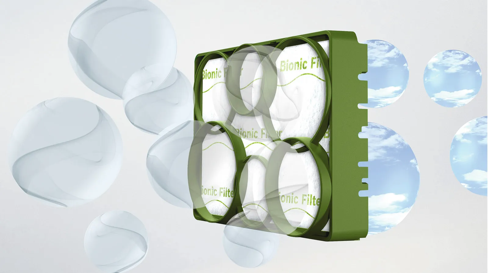 With bionic filter. Perfect for allergy sufferers.