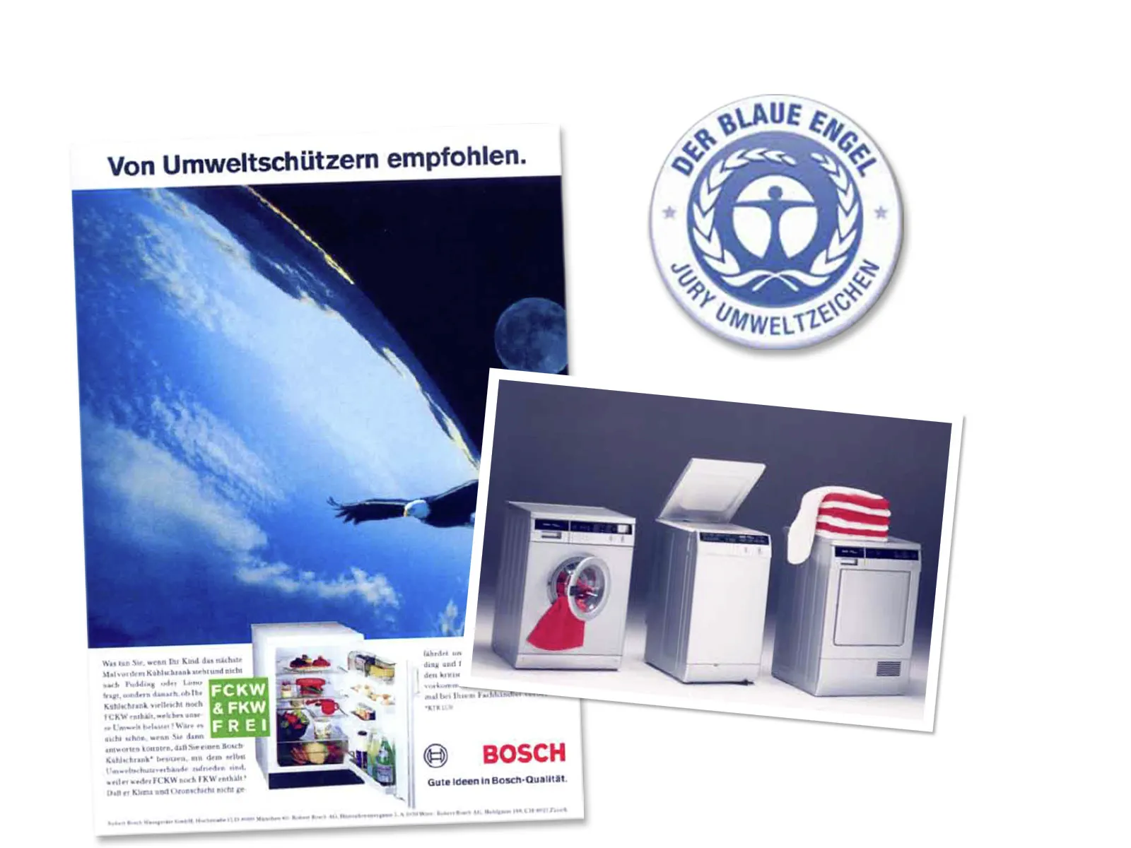 1993 protectia mediului, Bosch electrocasnice, Blue Angel eco-eticheta, nor si cer imagini.