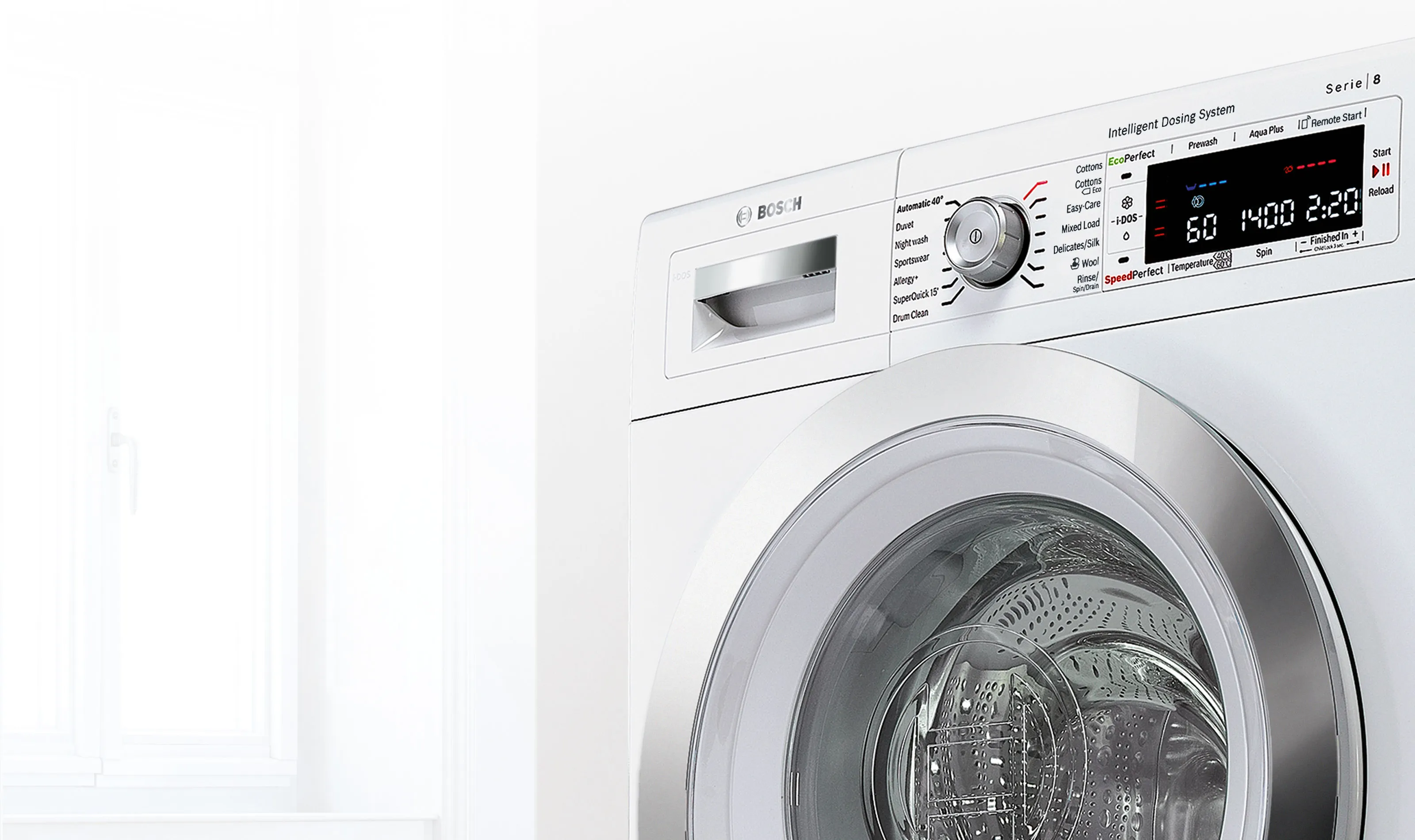 cropped view of washing machine
