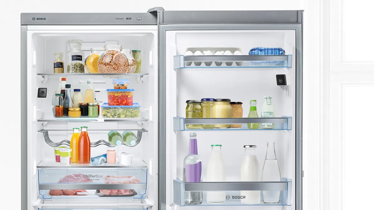 Open Bosch Integrated Fridge Freezer