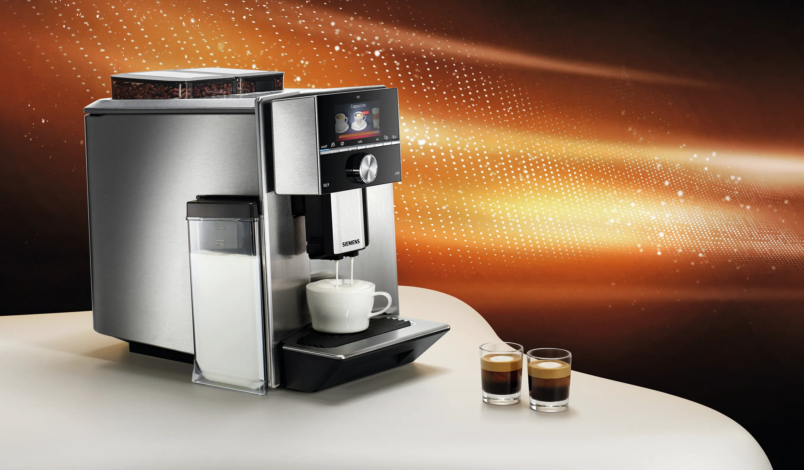 Pure enjoyment. Nothing less: autoMilk Clean automatically cleans the milk system.
