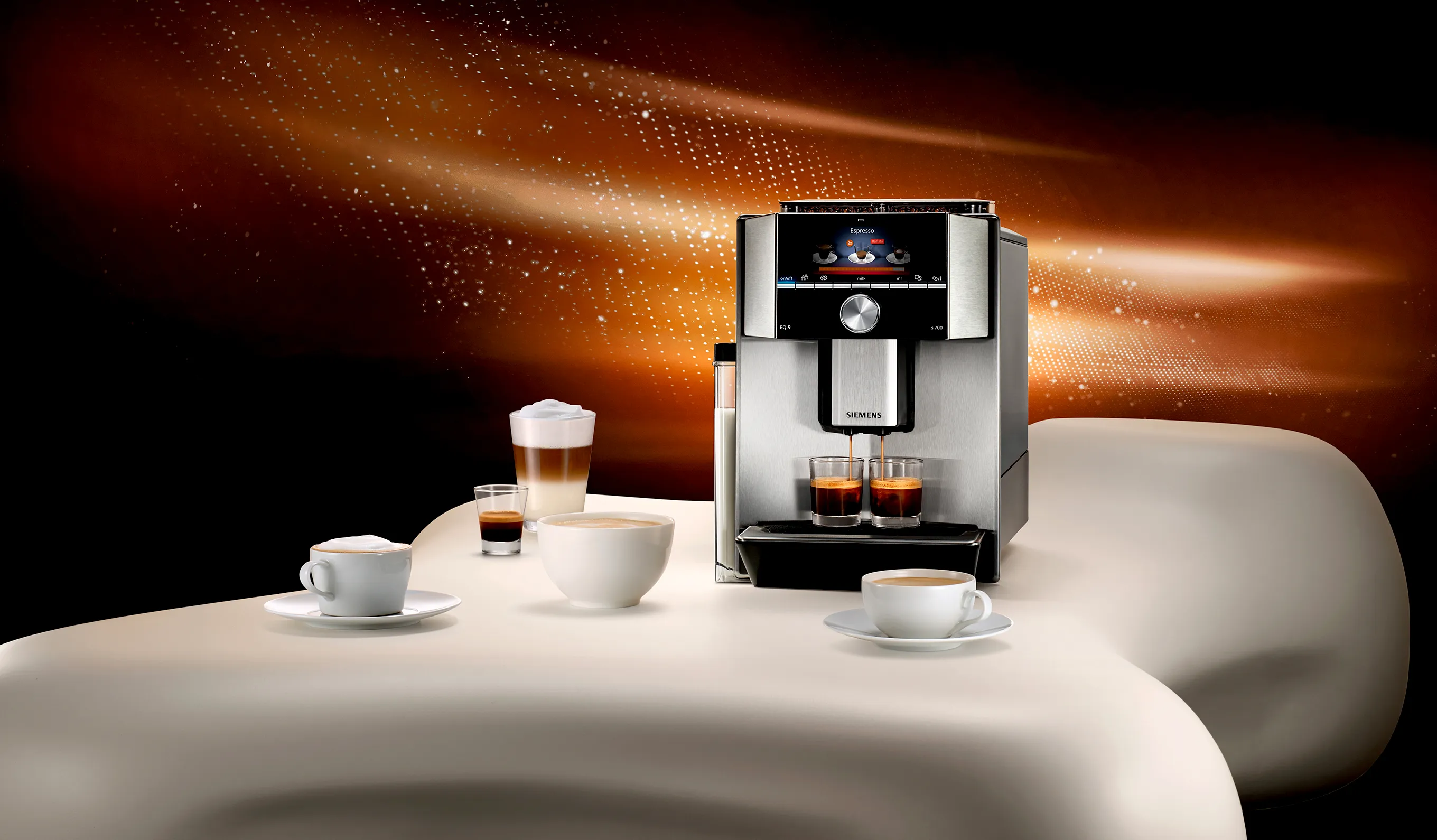 Maximum aroma thanks to an ideal brewing temperature: sensoFlow System.